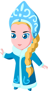 Cartoon Snow Maiden