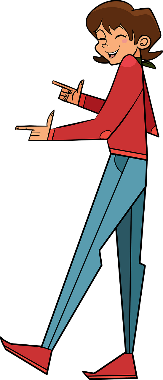 Cartoon dancing girl