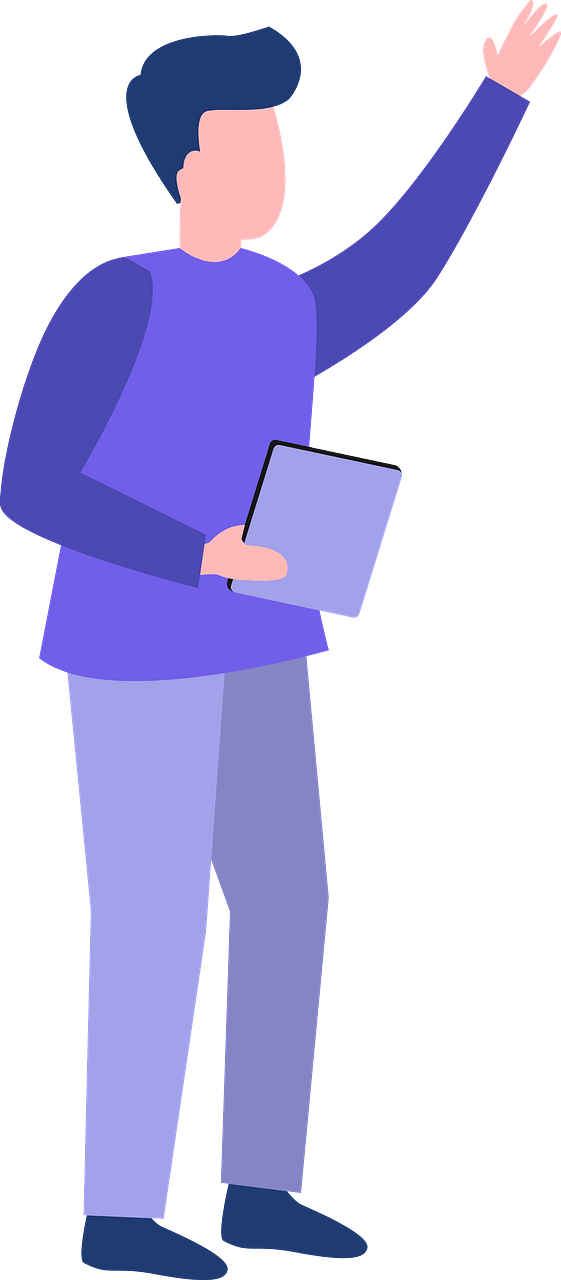 Man with tablet