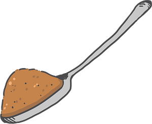 Teaspoon of brown sugar