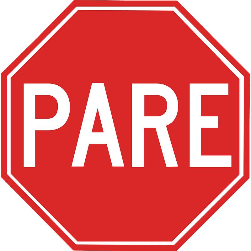 Brasil stop sign