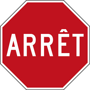 Canada Québec stop sign