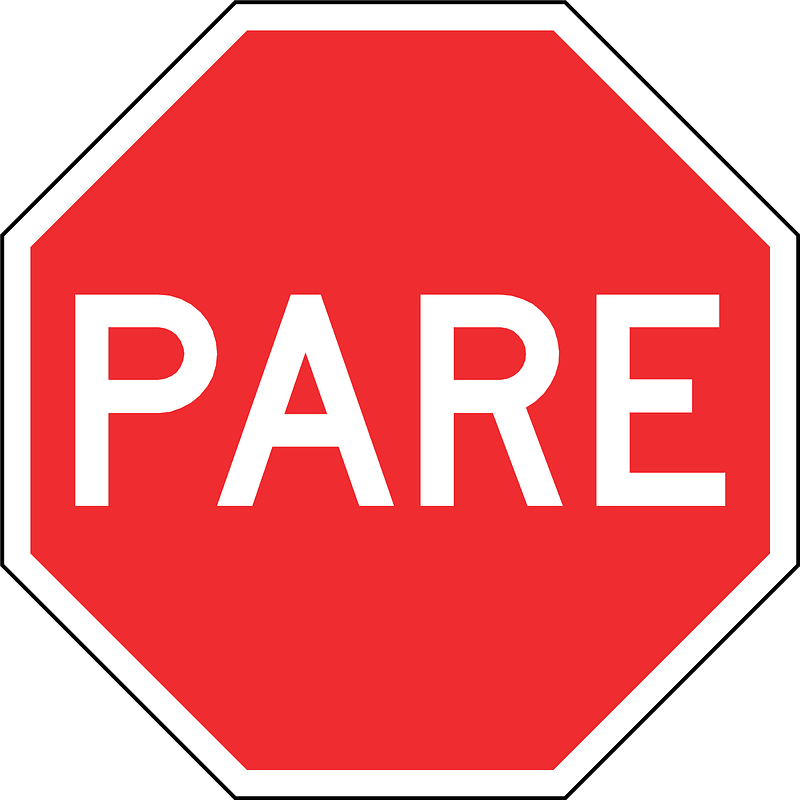 Chile stop sign