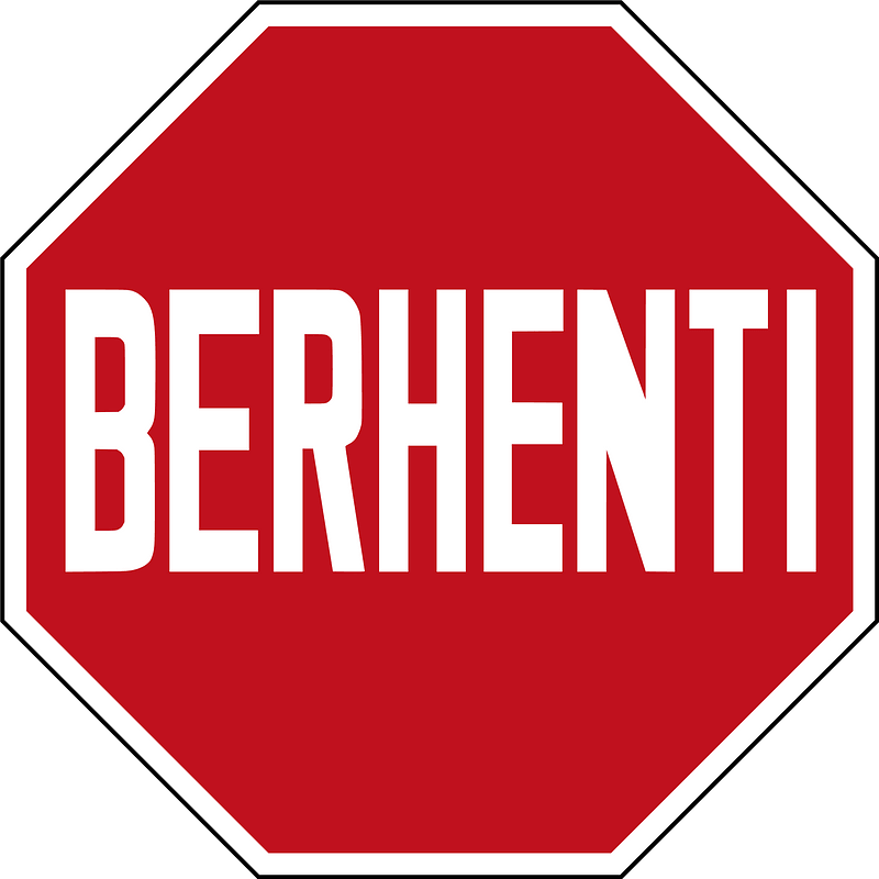 Malaysia stop sign