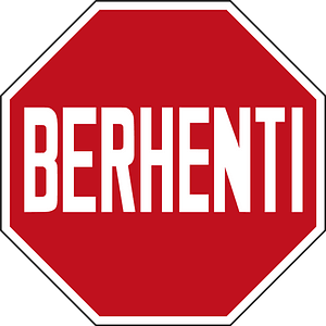 Malaysia stop sign