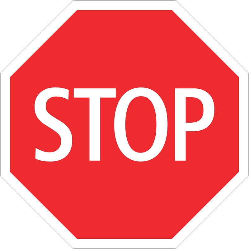 Swiss stop sign