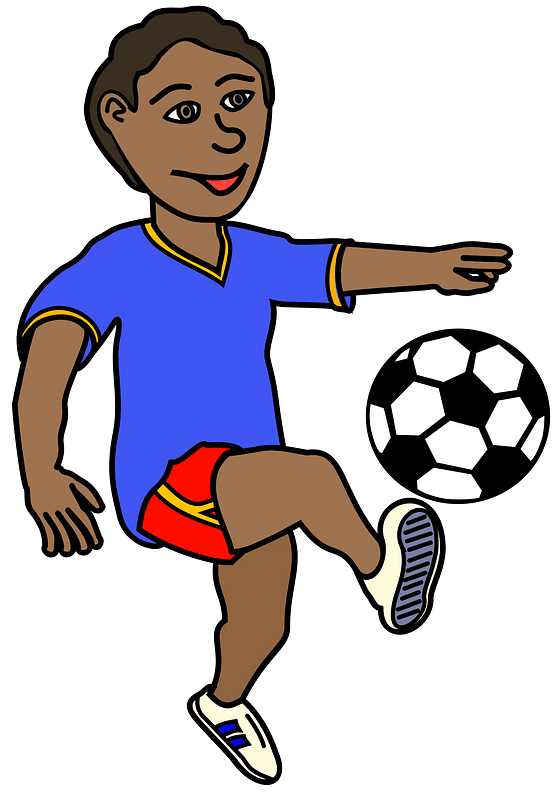 Soccer playing boy