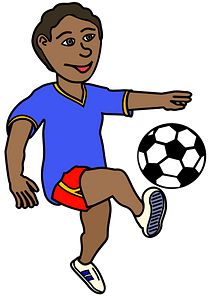 Soccer playing boy