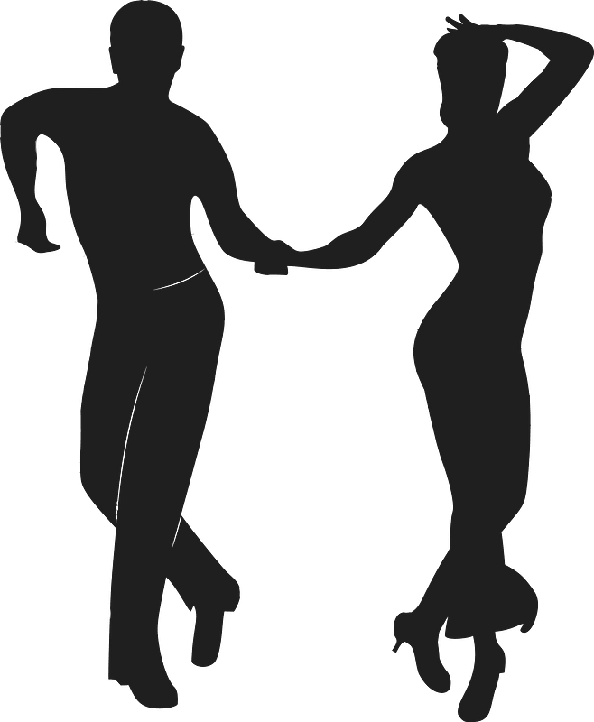 Dancing couple stencil