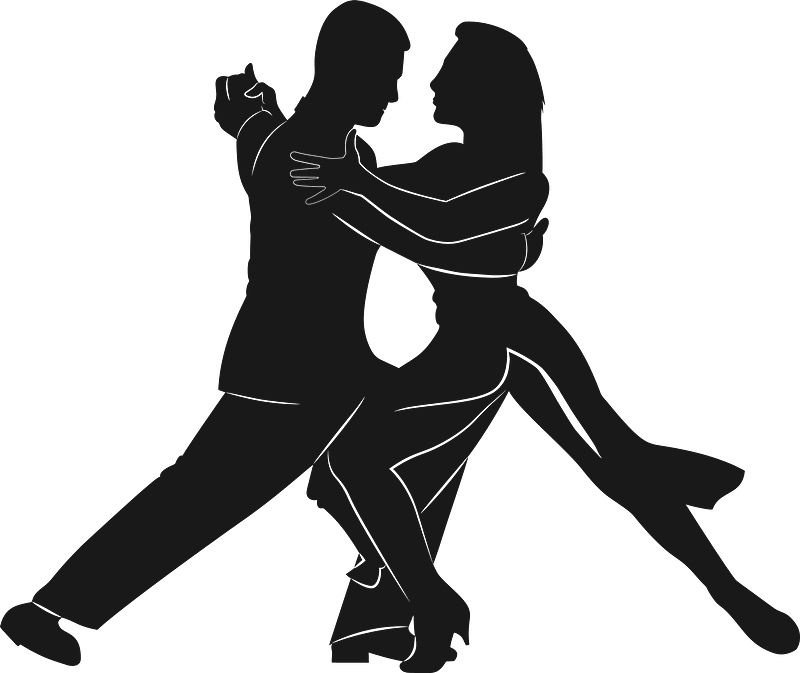 Dancing couple stencil