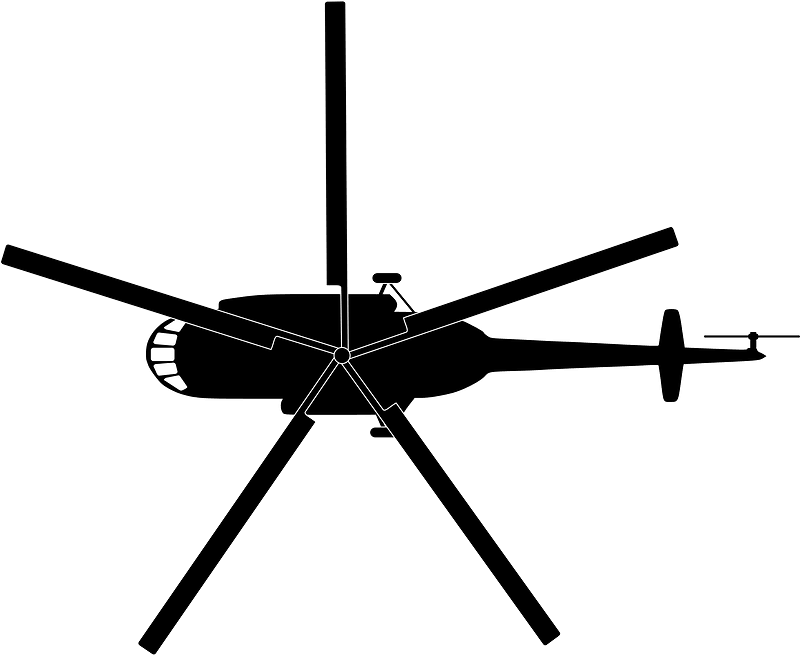 Mi-17 Helicopter Top View