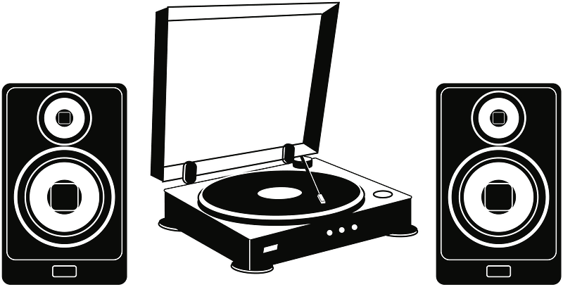 Record Player and Loud Speakers