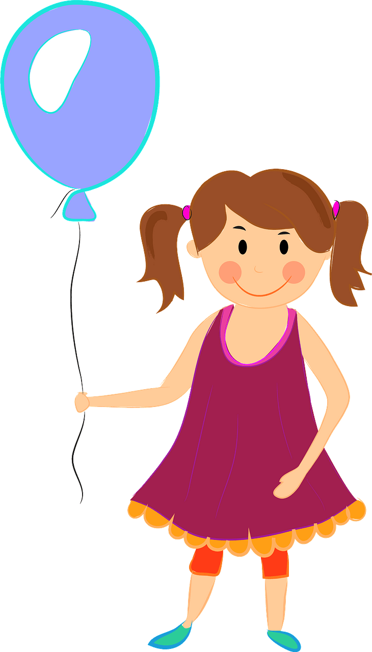 Baby girl with a balloon