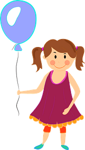 Baby girl with a balloon