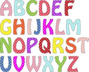 Colourful alphabet