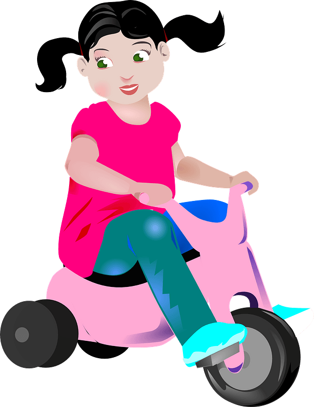 Girl on a tricycle