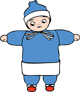 Child in snowsuit