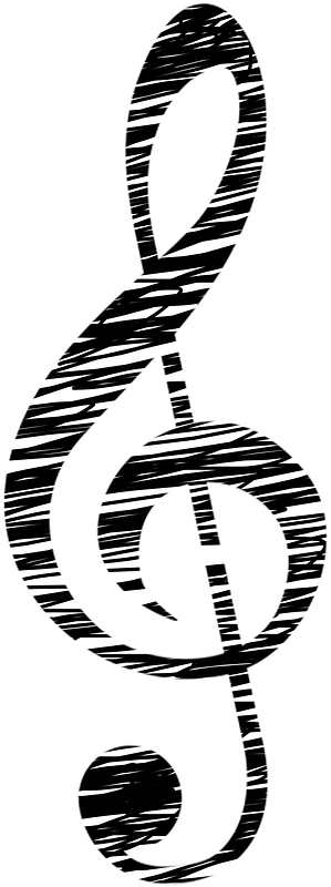 Stylized treble clef