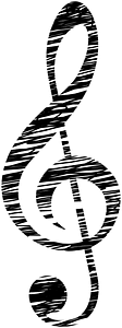 Stylized treble clef
