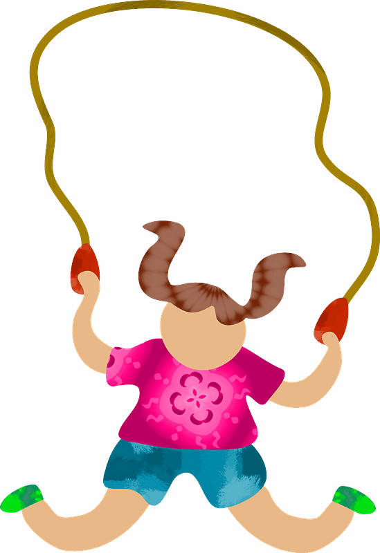 Girl with a jumping rope