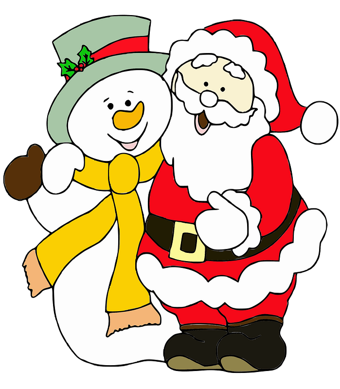 Santa Claus and Snowman