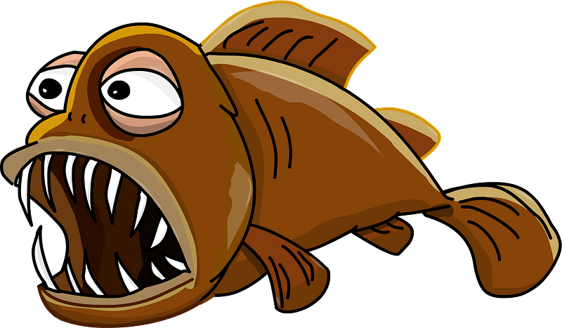 Cartoon lantern fish
