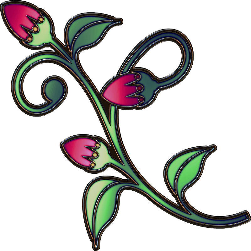 Stylized flowers