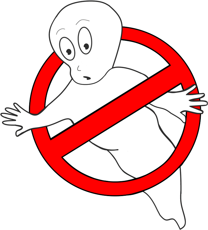 No ghosts sign - Free vector clipart images on creazilla.com