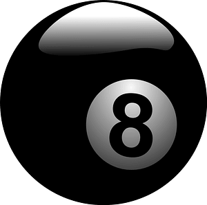 Black billiard ball