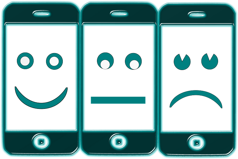 Mobile phones with smileys