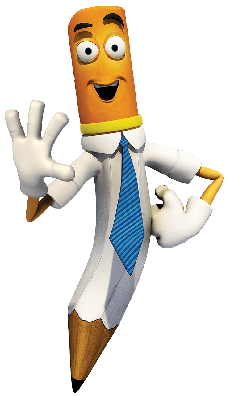 Cartoon pencil