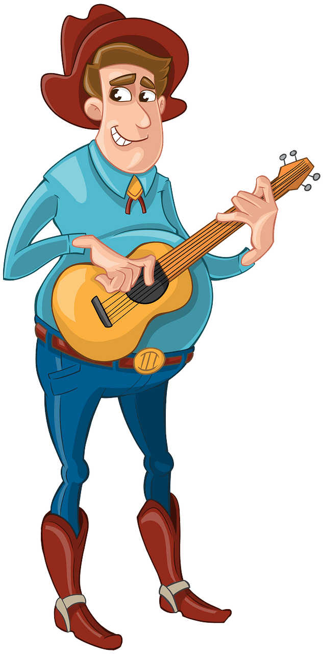 Cowboy with a guitar