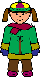 Cartoon little girl