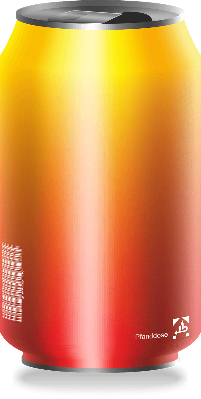 Orange drink can