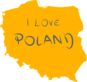 I love Poland map