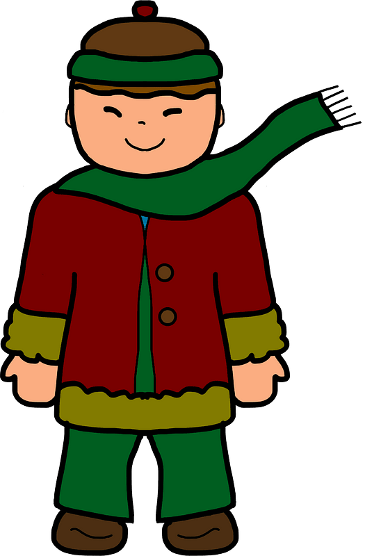 Little boy in winter clothes