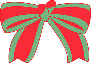 Red-and-green bow