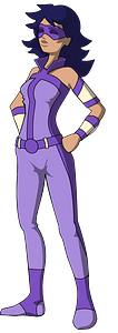 Superhero girl in purple