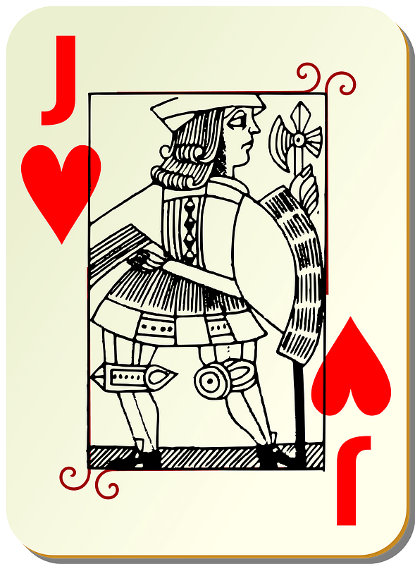 Guyenne Deck: Jack of Hearts