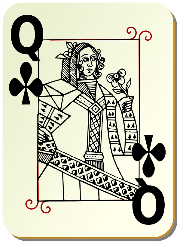 Guyenne Deck: Queen of Clubs