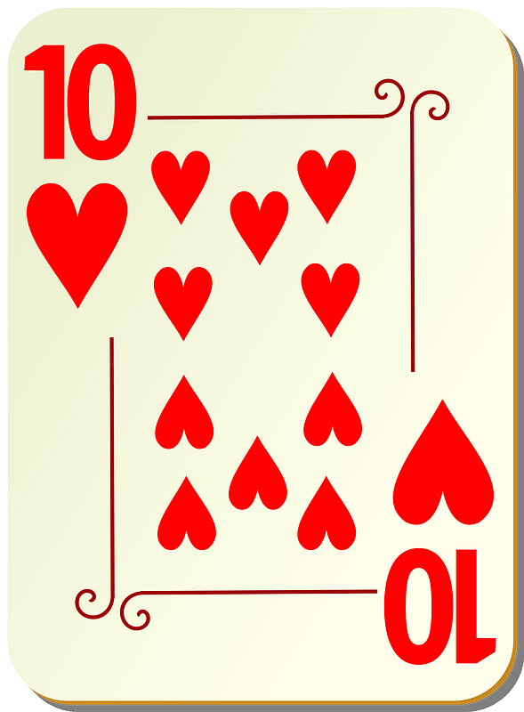 Ornamental Deck: 10 of Hearts