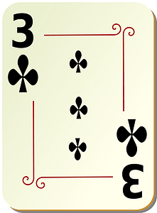 Ornamental Deck: 3 of Clubs