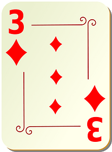 Ornamental Deck: 3 of Diamonds