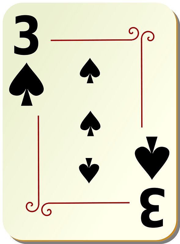 Ornamental Deck: 3 of Spades