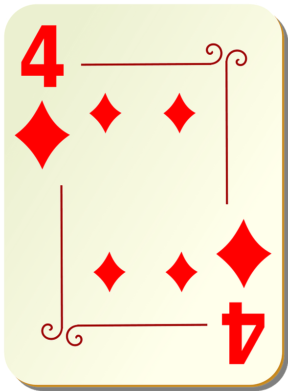 Ornamental Deck: 4 of Diamonds
