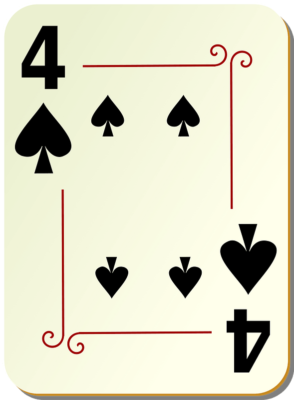 Ornamental Deck: 4 of Spades