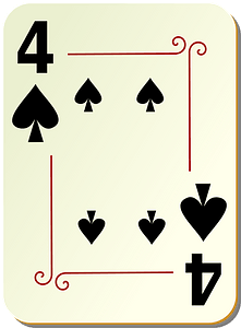 Ornamental Deck: 4 of Spades