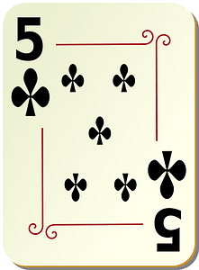 Ornamental Deck: 5 of Clubs