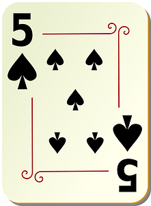 Ornamental Deck: 5 of Spades