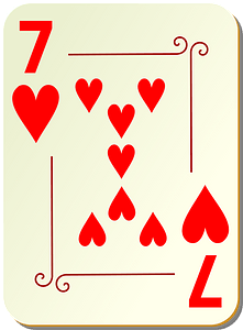 Ornamental Deck: 7 of Hearts